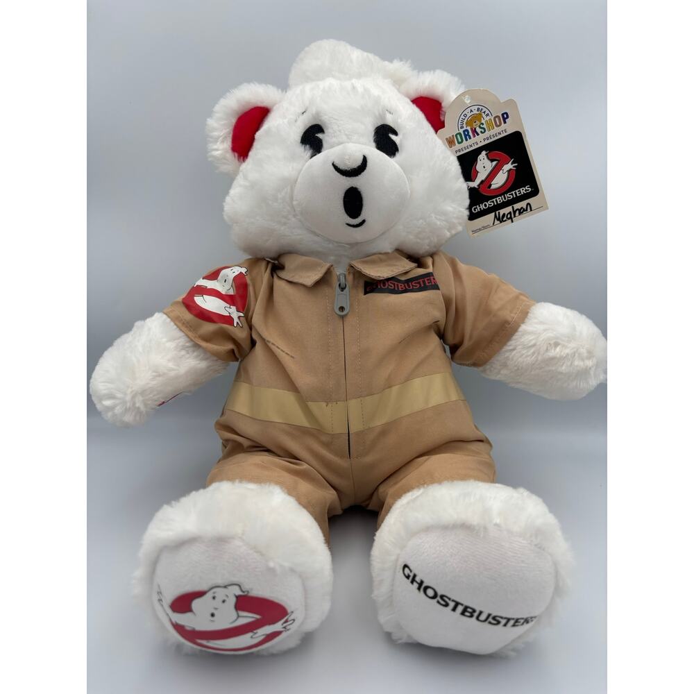 Build_A-Bear Workshop Ghostbusters Ghost Bear Plush NWT BAB
